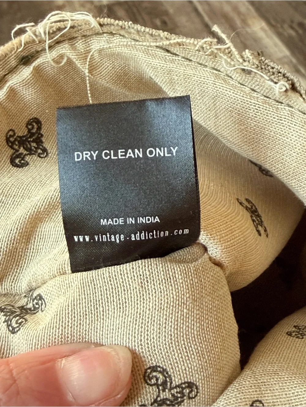 Addiction Canvas Pouch with Brown Leather Accents